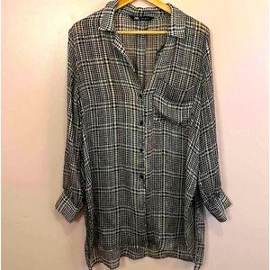 Beautiful Zara tunic/ long button down! Perfect for spring and summer!